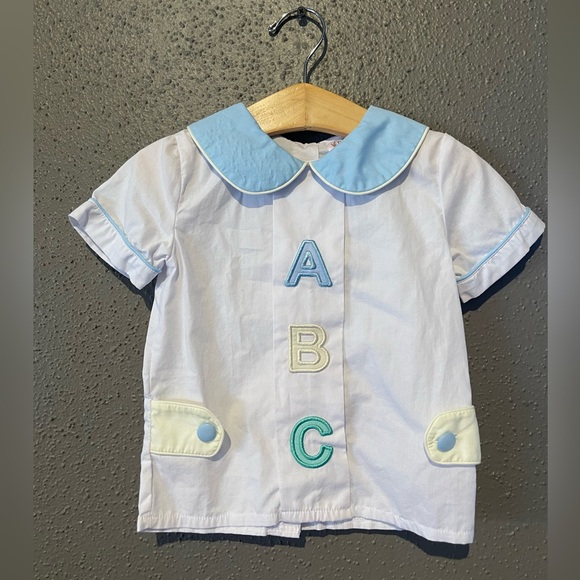 The Smocking Place ABC Matching Short Set - Picture 2 of 14